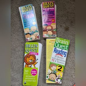 4 X "Brain Quest" Q&A cards for kids